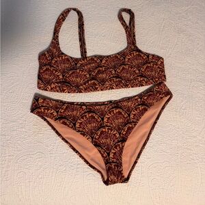 Madewell Second Wave Balconette Bikini Set in Painted Seashells